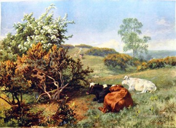  landschaft - Charles Collins Landschaft mit Rindern